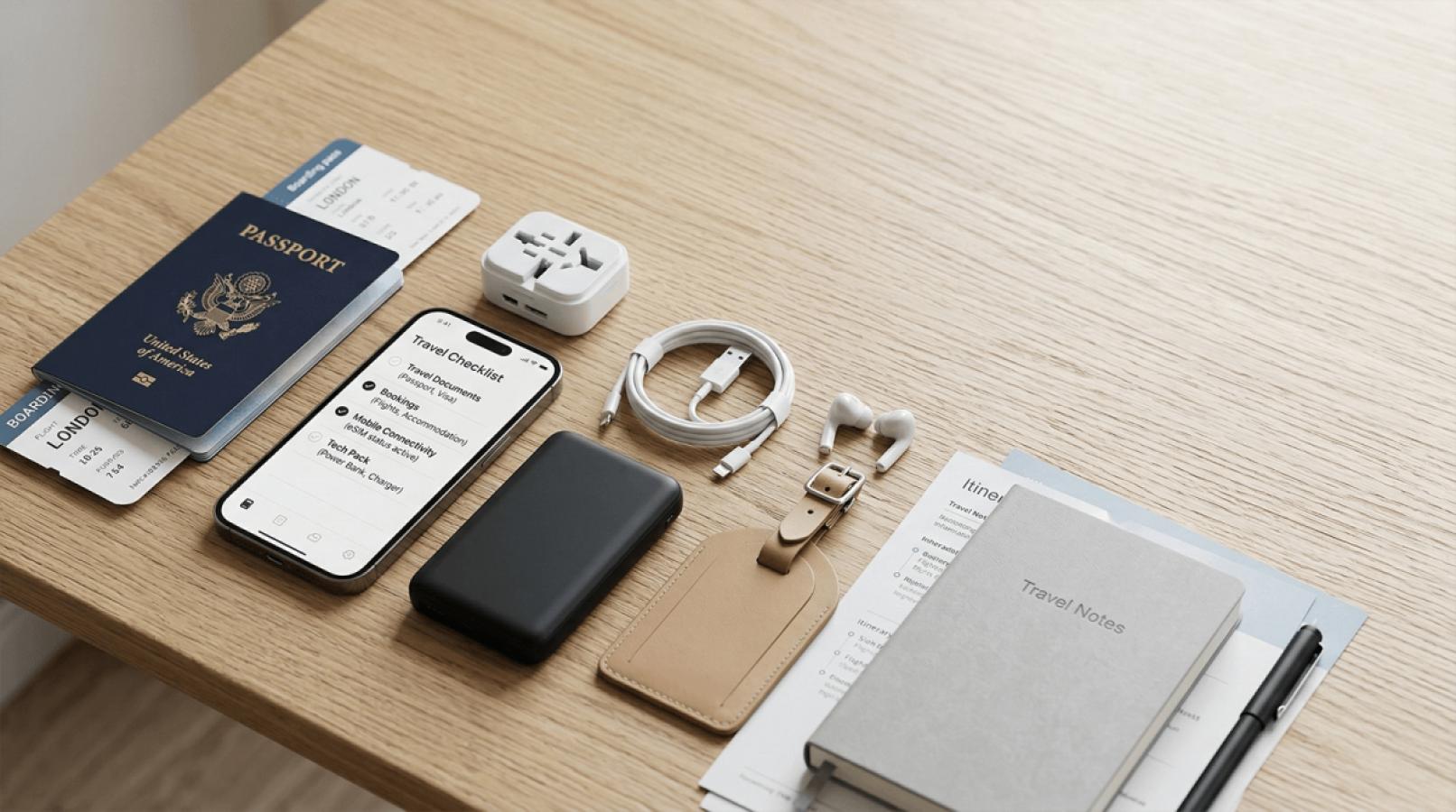 Pre-Departure Travel Checklist: Tech, Documents & Mobile Connectivity