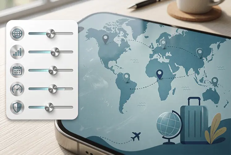 Ilustración: combinación libre entre mapas, controles y datos personalizados.